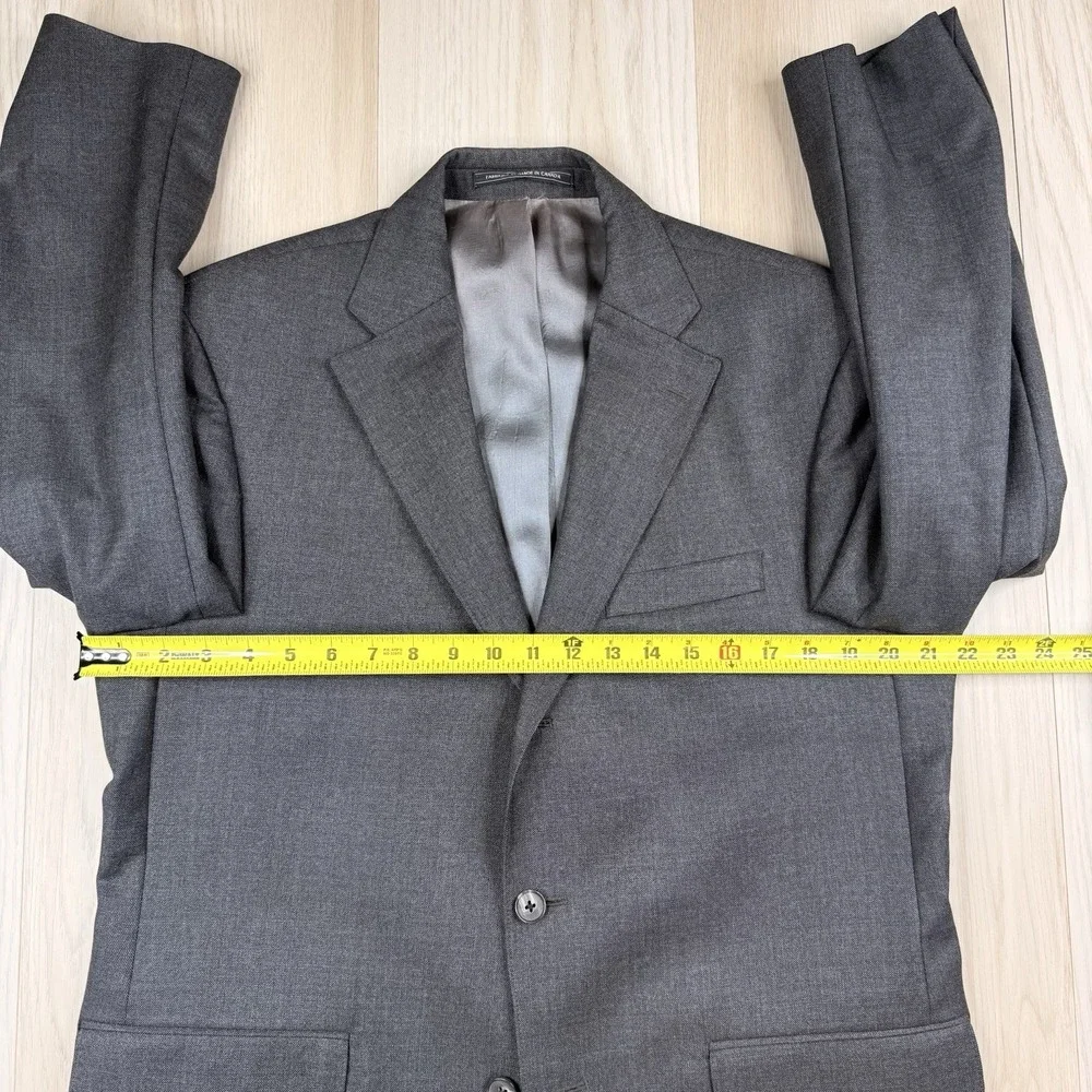 J. Press Presstige Blazer Jacket 3 Button Vitale Barberis Canonico Gray Size 40R
